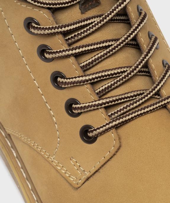 Boots dessus cuir avec semelle crantée homme - Tanéo vue6 - TANEO - GEMO