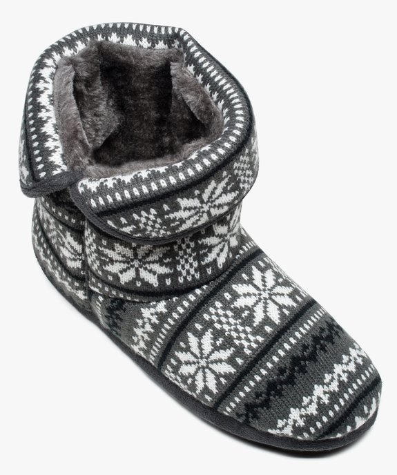 Chaussons montants fourrés à motifs vue5 - GEMO(HOMWR HOM) - GEMO
