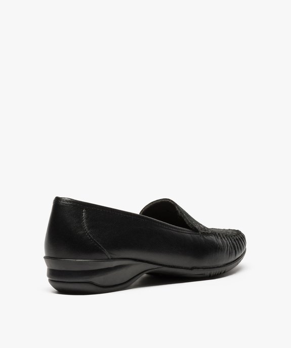 Mocassins confort femme dessus cuir souple vue4 - GEMO (CONFORT) - GEMO