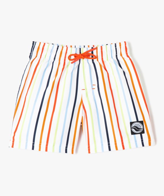 Short de bain garçon à rayures multicolores vue1 - GEMO (ENFANT) - GEMO