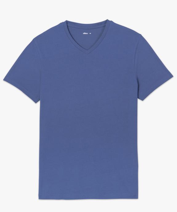 Tee-shirt homme à manches courtes et col V vue4 - GEMO (HOMME) - GEMO