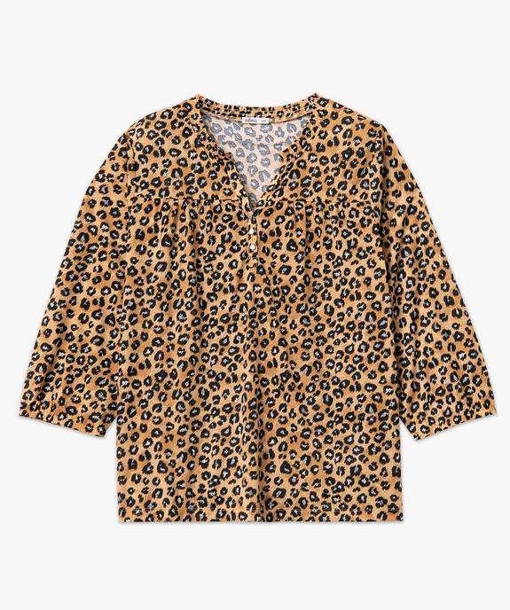 Tee-shirt femme grande taille à manches 3/4 imprimé vue5 - GEMO 4G GT - GEMO