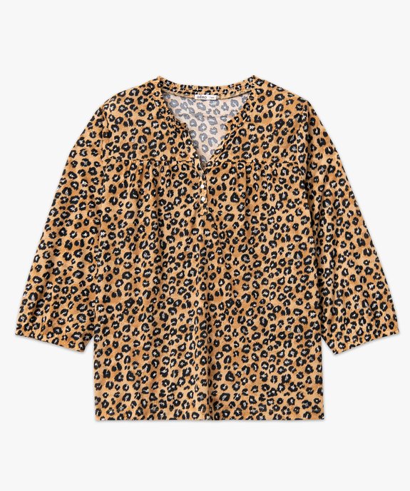 Tee-shirt femme grande taille à manches 3/4 imprimé vue5 - GEMO 4G GT - GEMO