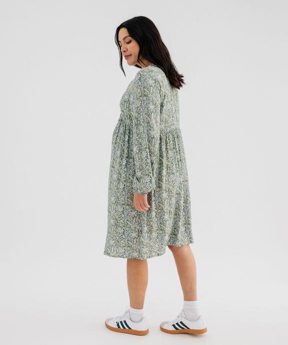 Robe de grossesse manches longues à motifs fleuris vue4 - GEMO (MATER) - GEMO