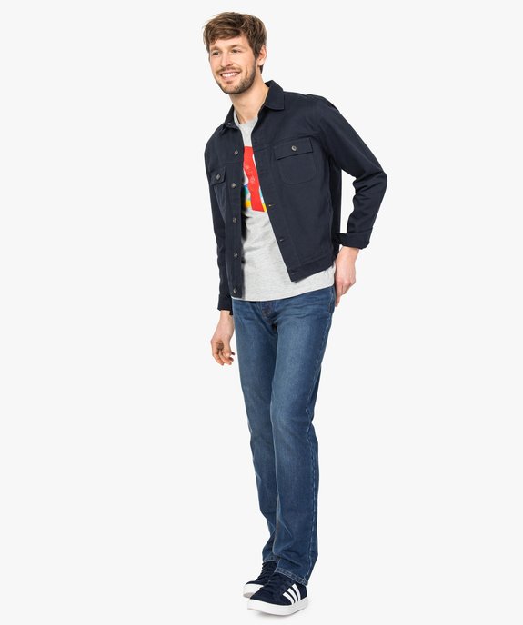 Jean homme regular 5 poches taille normale longueur L34 vue5 - GEMO (HOMME) - GEMO