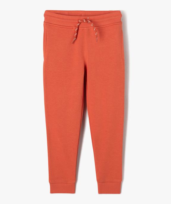Pantalon de jogging en molleton uni garçon vue1 - GEMO (ENFANT) - GEMO