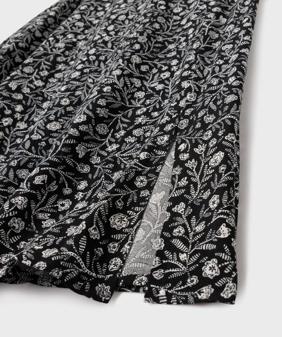 Jupe longue fluide imprimé fleuri fille vue3 - GEMO 4G FILLE - GEMO