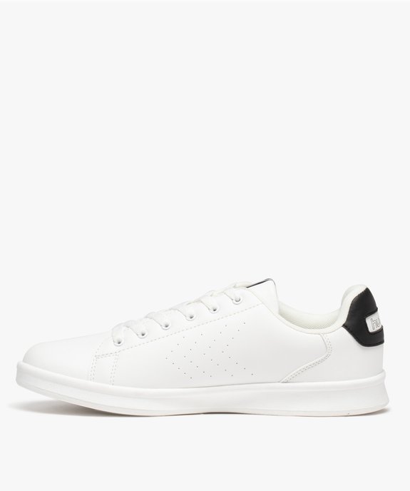 Baskets homme unies style rétro à lacets - Hummel Busan vue4 - HUMMEL - GEMO