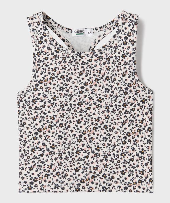 Débardeur de sport à motif fleuris fille vue3 - GEMO 4G FILLE - GEMO