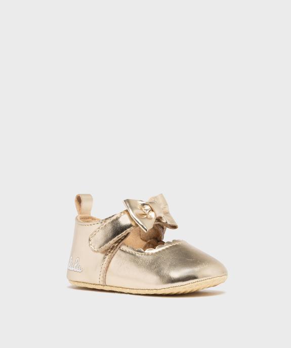 Chaussons de naissance babies métallisées bébé fille - LuluCastagnette vue2 - LULU CASTAGNETTE GEMO FOR GOOD - GEMO