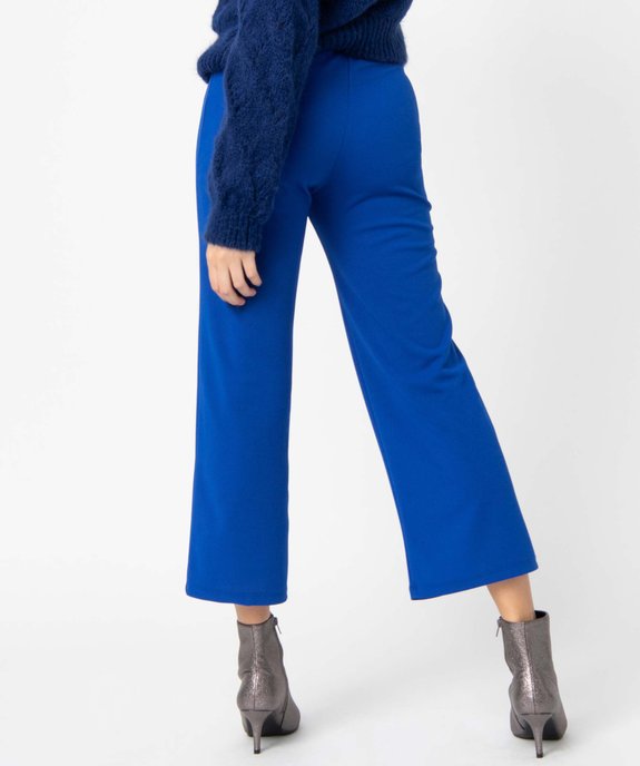 Pantalon femme en toile coupe large vue3 - GEMO(FEMME PAP) - GEMO
