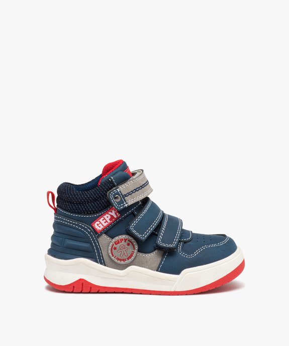 Baskets garcon montantes triple scratch Gepy bleu GEMO
