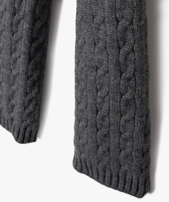 Echarpe homme chinée en maille torsadée vue2 - GEMO 4G HOMME - GEMO