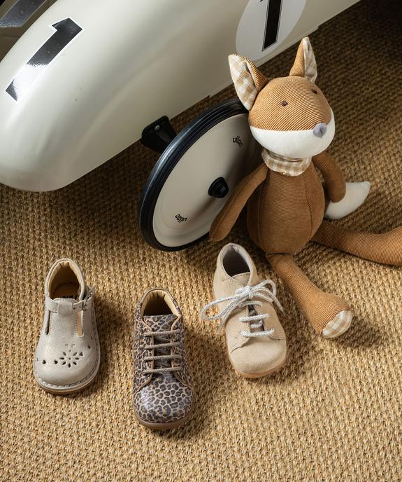 Chaussures babies en cuir pailleté à boucle bébé fille vue6 - NA! - GEMO