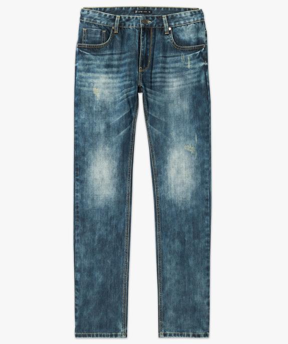 Jean straight aspect usé vue4 - GEMO (HOMME) - GEMO