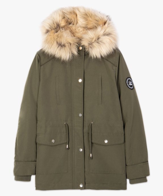 Manteau femme avec doublure chaude et capuche à bordure amovible vue4 - GEMO(FEMME PAP) - GEMO