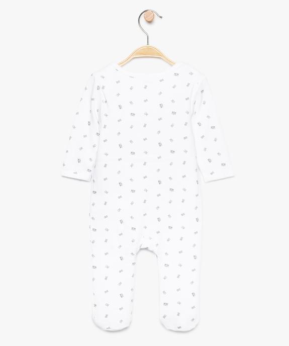 Pyjama bébé en coton à motif all over et broderie vue2 - GEMO(BB COUCHE) - GEMO