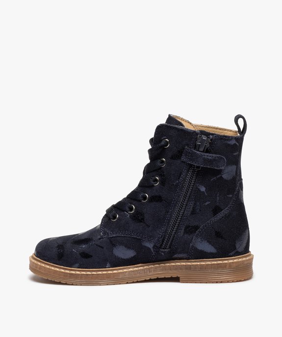 Boots fille zippées dessus cuir retourné uni – NA! vue3 - NA! - GEMO