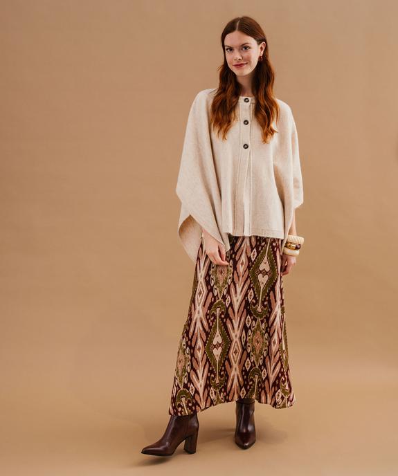 Gilet cape en maille moelleuse femme vue5 - GEMO(FEMME PAP) - GEMO