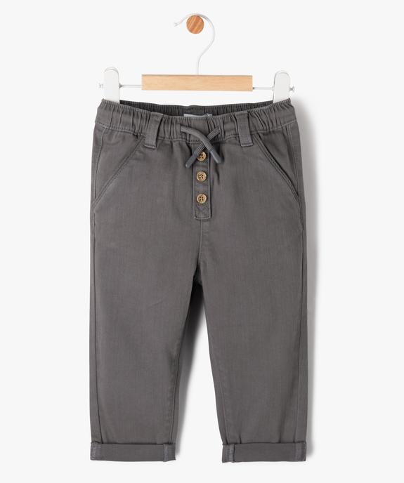 Pantalon en denim coloré bébé garçon vue1 - GEMO(BB COUCHE) - GEMO