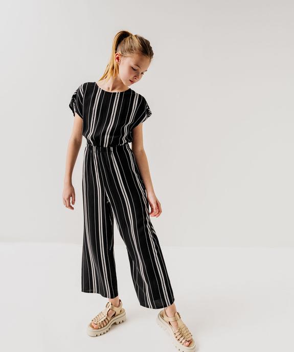 Combinaison pantalon à manches courtes fluide fille vue6 - GEMO 4G FILLE - GEMO