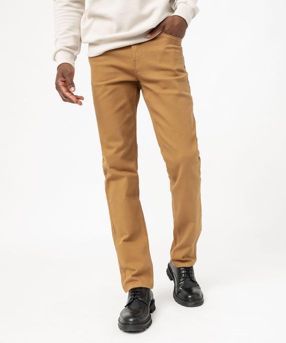 Pantalon en coton coupe Slim homme vue1 - GEMO 4G HOMME - GEMO