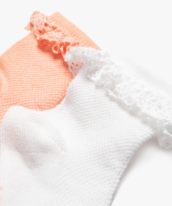 Chaussettes bébé fille à volants (lot de 2) vue2 - GEMO 4G BEBE - GEMO