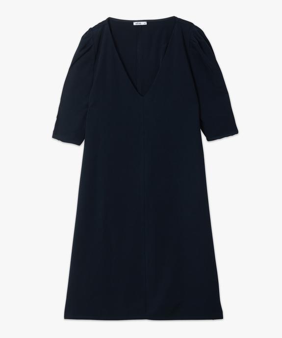 Robe femme forme trapèze à manches courtes vue4 - GEMO(FEMME PAP) - GEMO