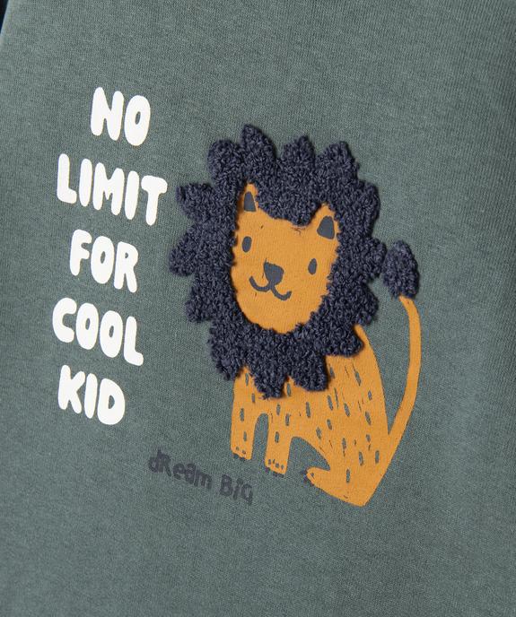 Sweat avec motif lion bébé garçon vue2 - GEMO 4G BEBE - GEMO