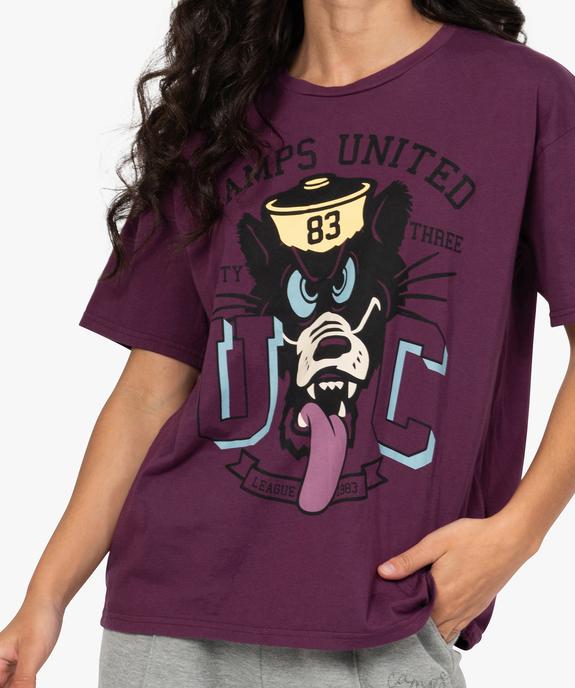 Tee-shirt femme ample à manches courtes et motif XXL - CAMPS vue2 - CAMPS UNITED - GEMO