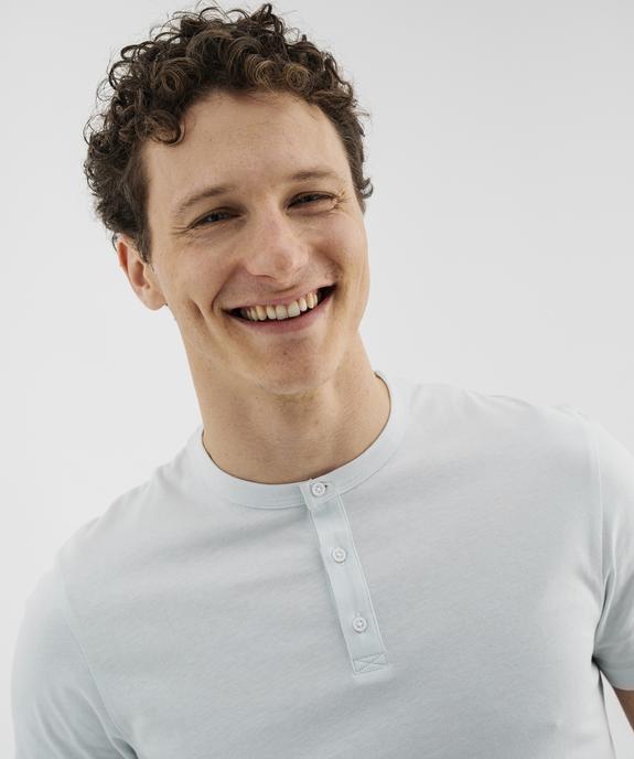 Tee-shirt manches courtes col tunisien homme vue2 - GEMO 4G HOMME - GEMO