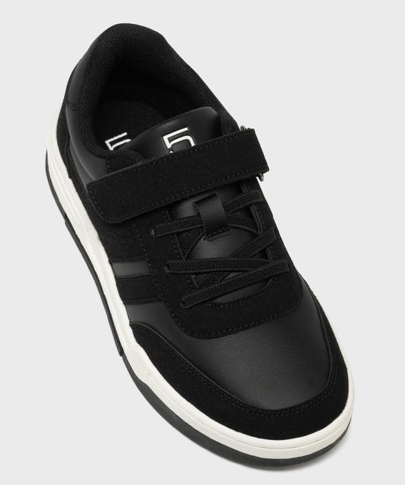 Baskets basses à scratch et lacets élastiques garçon - 5 Miles vue5 - 5 MILES - GEMO