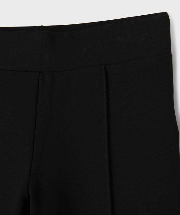 Pantalon uni coupe flare en maille extensible fille vue2 - GEMO (JUNIOR) - GEMO