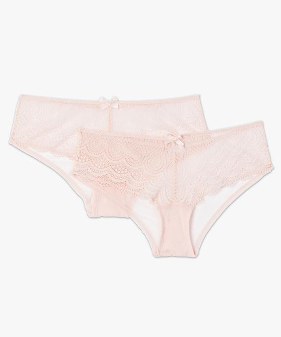 Shorty en dentelle et tulle femme (lot de 2) vue4 - GEMO(HOMWR FEM) - GEMO