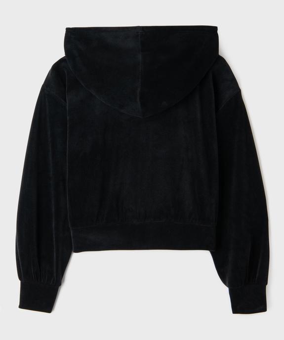 Sweat de sport zippé à capuche en velours fille - Camps United vue5 - CAMPS US - GEMO