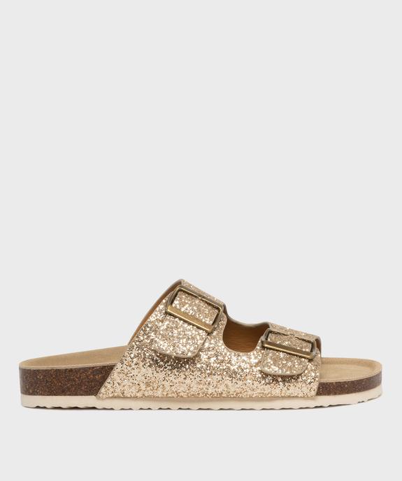 Mules double bride à paillettes avec semelle intérieure cuir femme - 5 Miles vue1 - VALENTINA BALDA - GEMO