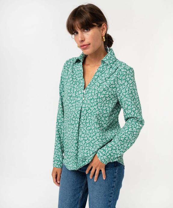 Chemise manches longues fleurie femme vue1 - GEMO(FEMME PAP) - GEMO