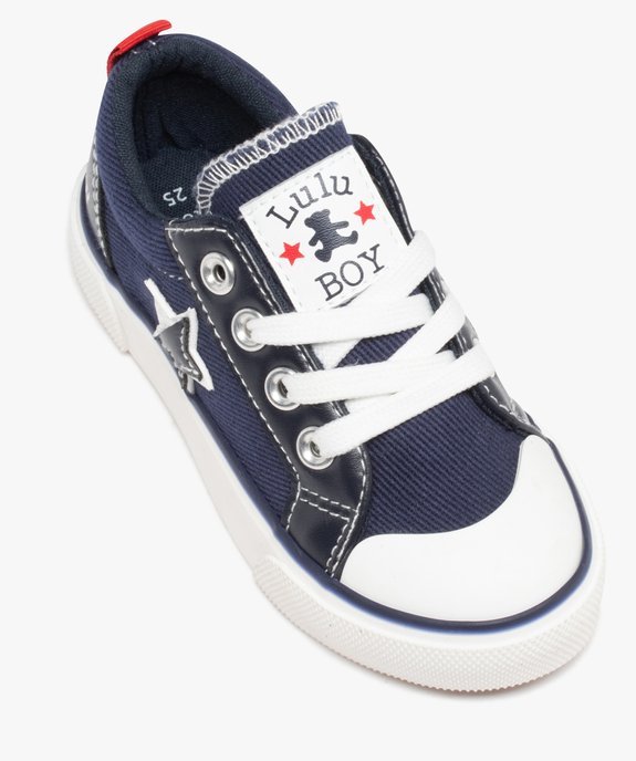 Baskets garçon en toile fermeture lacets et zip – LuluCastagnette vue5 - LULU CASTAGNETT - GEMO