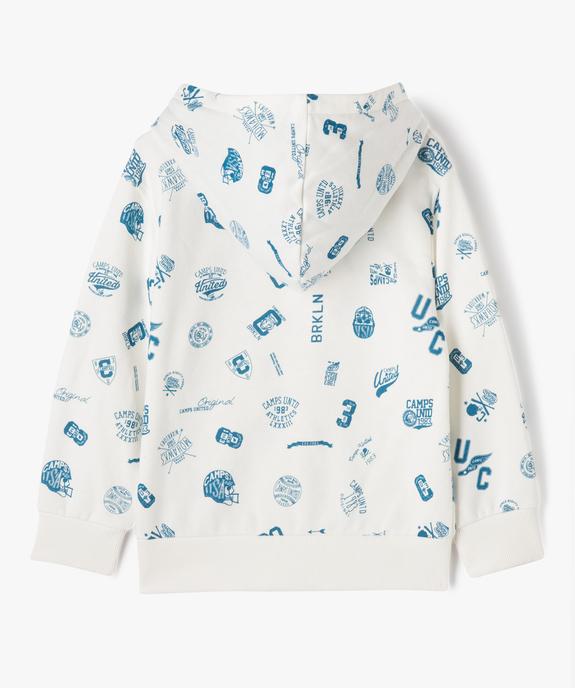 Sweat à capuche et zip à motifs garçon - Camps United vue3 - CAMPS UNITED - GEMO