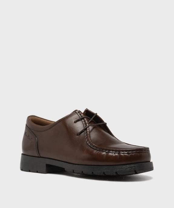 Mocassins à lacets en cuir homme - Pierre Cardin vue2 - PIERRE CARDIN D - GEMO