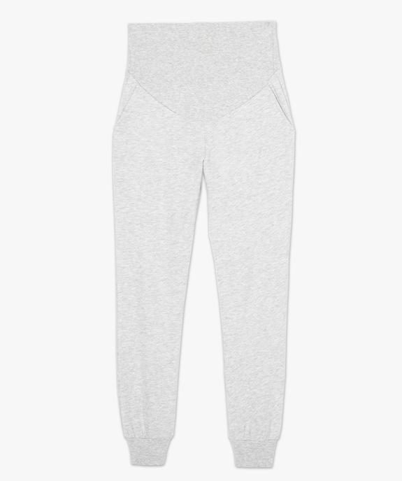 Pantalon de jogging de grossesse taille haute chiné vue4 - GEMO (MATER) - GEMO