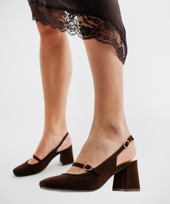 Escarpins slingback à bout carré femme - Follow Me vue1 - FOLLOW ME - GEMO