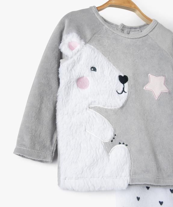 Pyjama bébé filles 2 pièces avec motif ourson vue2 - GEMO(BB COUCHE) - GEMO
