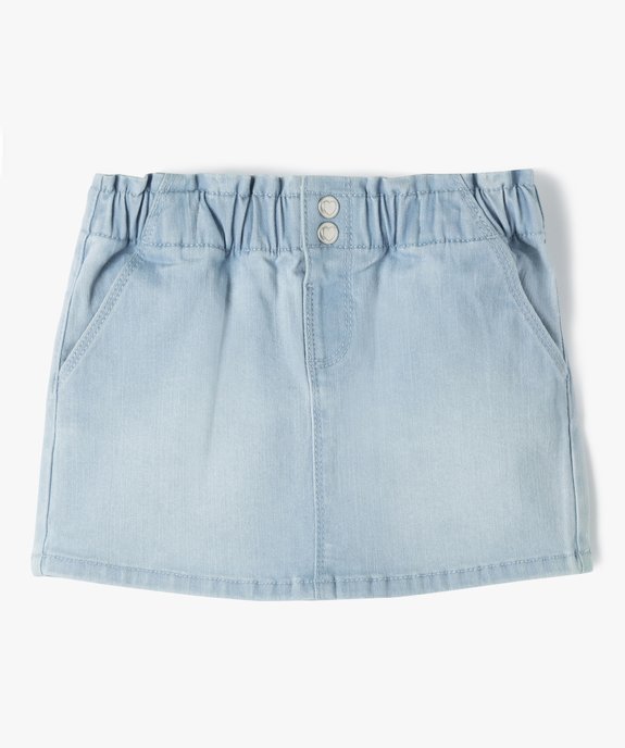 Jupe bébé fille en jean coloris délavé vue1 - GEMO 4G BEBE - GEMO