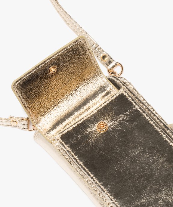 Pochette à bandoulière compagnon avec étui smartphone brillant femme vue4 - GEMO (ACCESS) - GEMO