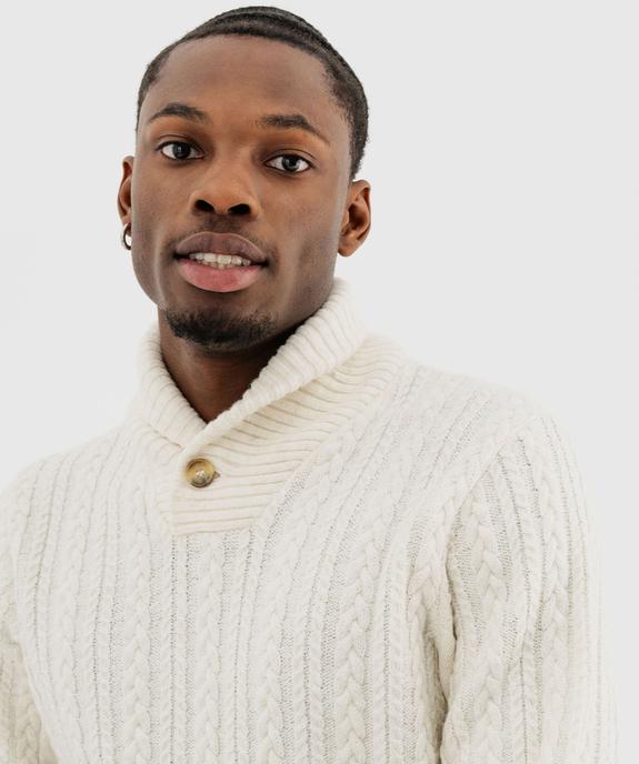 Pull col châle à torsades homme vue4 - GEMO (HOMME) - GEMO