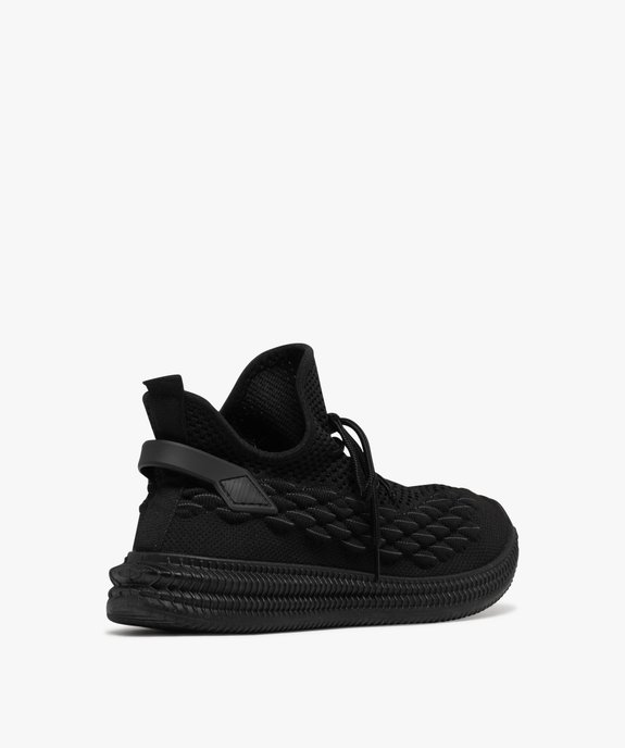 Baskets à lacets d'une pièce en mesh texturé homme vue4 - 5 MILES - GEMO