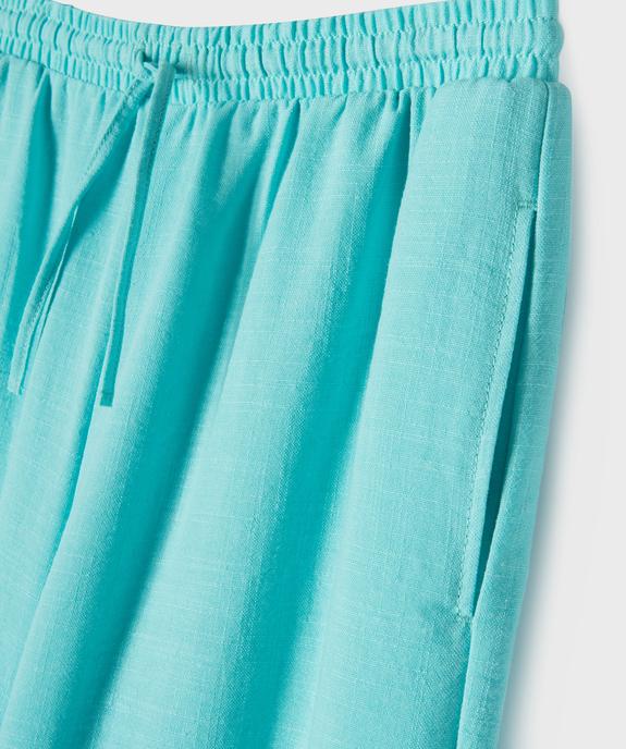 Pantalon large fluide avec taille ajustable fille vue2 - GEMO (JUNIOR) - GEMO