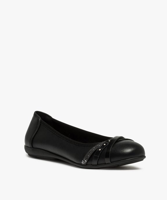 Ballerines femme unies à talon plat et brides fantaisie vue2 - VALENTINA BALDA - GEMO