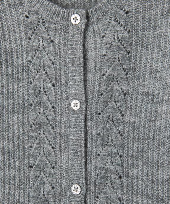 Gilet en maille fantaisie avec fil métallisé bébé fille vue2 - GEMO(BEBE DEBT) - GEMO